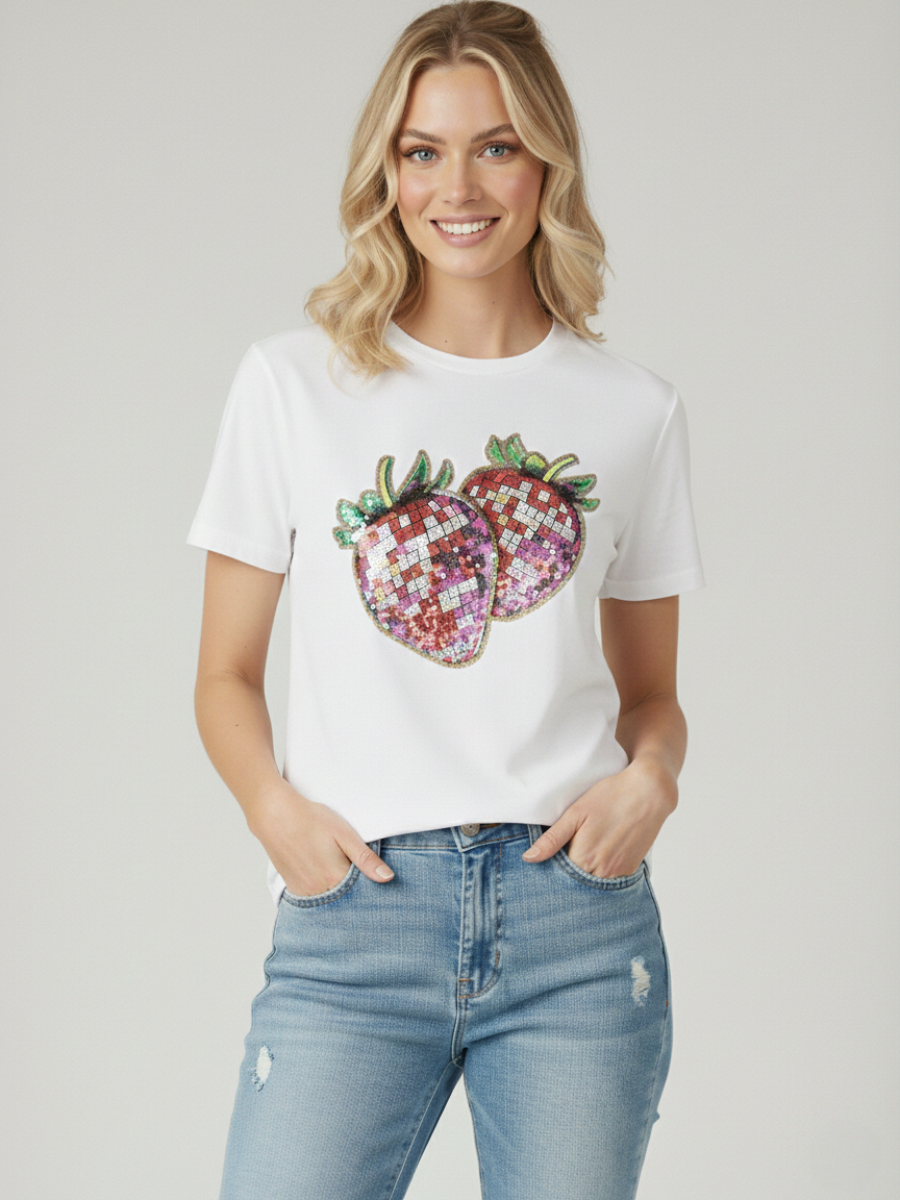 Strawberry Graphic Printed T-Shirt