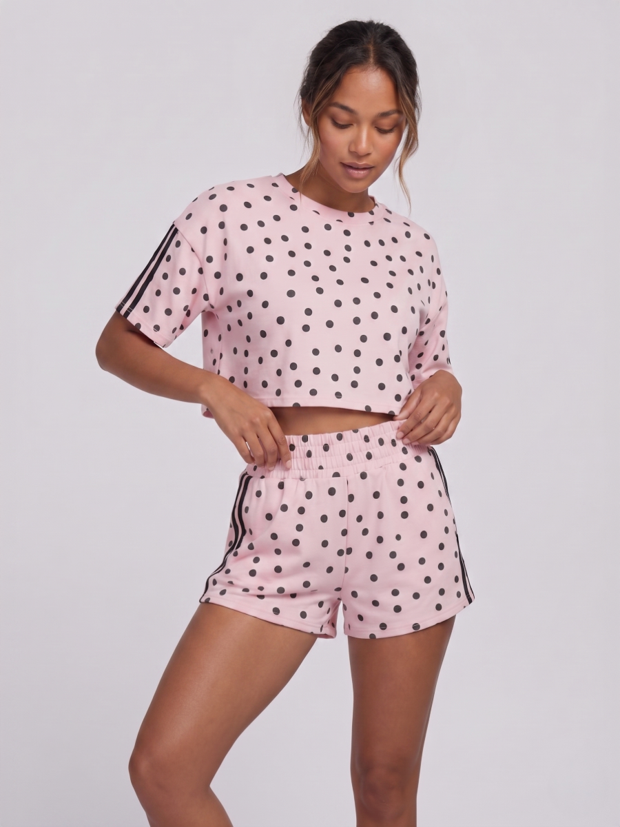Polka Dot Short Sleeve Top & Shorts Co-Ord