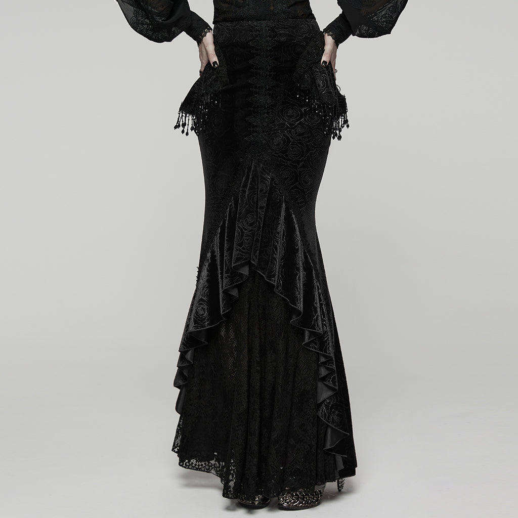 Punk Rave Goth Gorgeous Fishtail Skirt