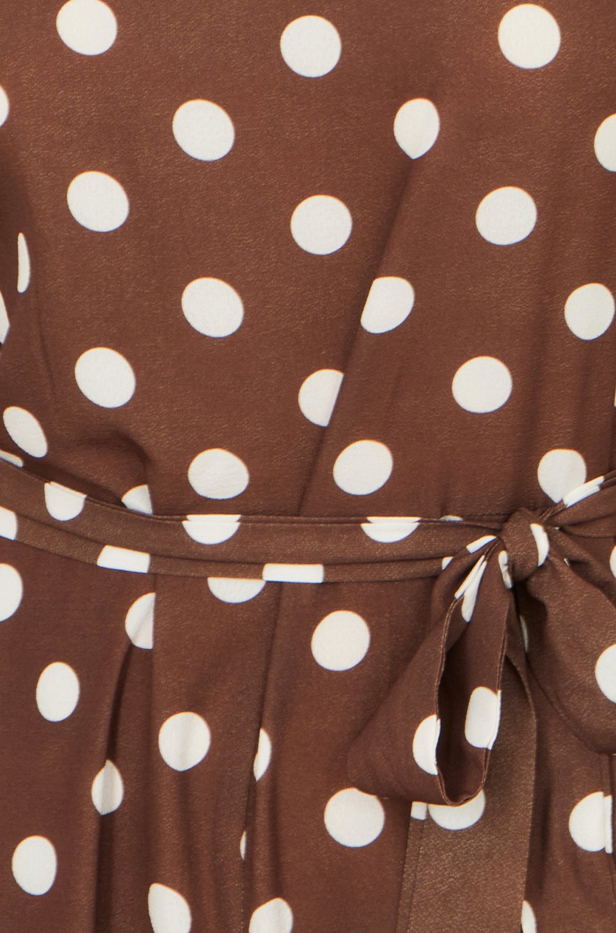 Yumi Brown Polka Dot Culotte Jumpsuit