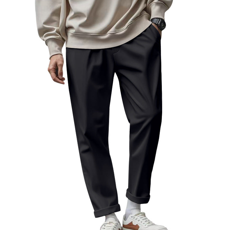 Men's Trousers With Pockets Casual Loose Comfortable Quick-drying Waist-tied Pants