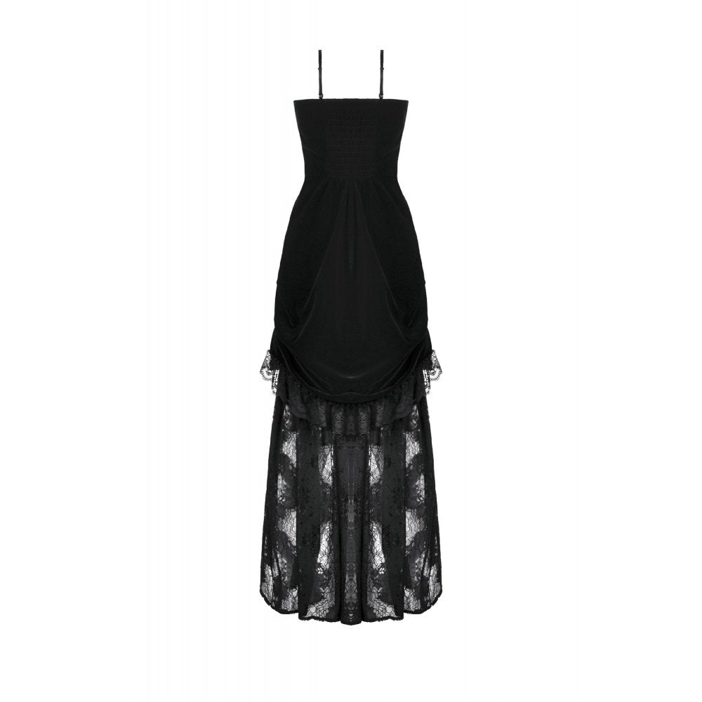 Dark in Love Vampiress Royal Velvet and Lace Maxi Dress