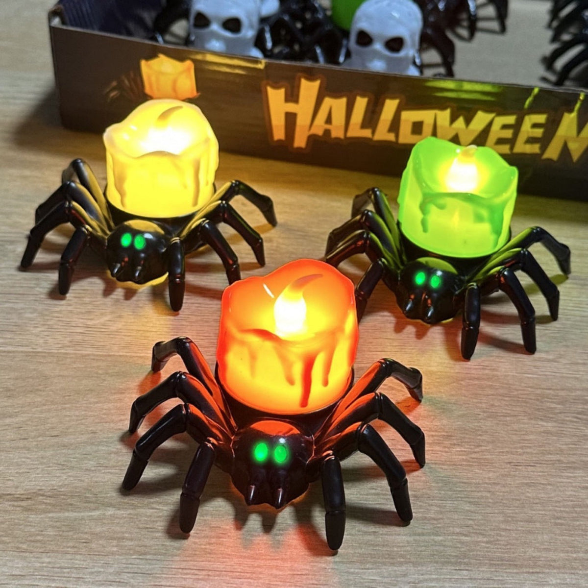 Halloween Pumpkin Spider Candle Light Decoration Props
