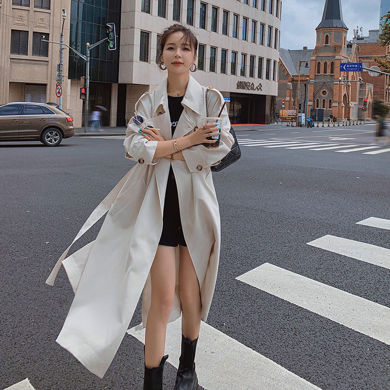 British Style Knee-length Loose Slimming Coat