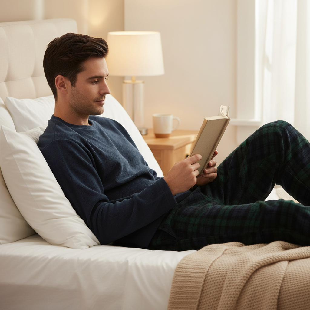 Men's Green Fleece Pyjama Set