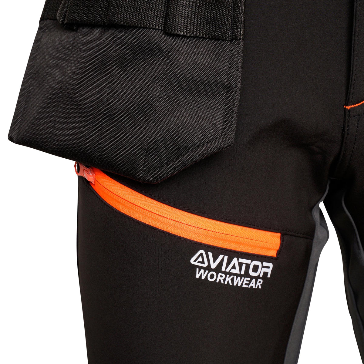 Mens Softshell Waterproof Cargo Workwear Trousers - Fleece Lined
