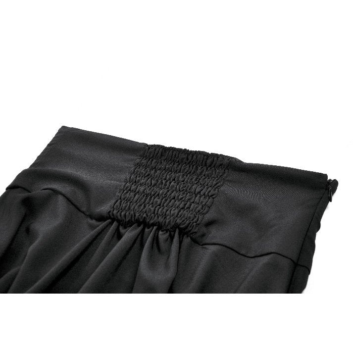 Dark in Love Dalaria High Waist Gothic Long Skirt - Lace Inset Panel