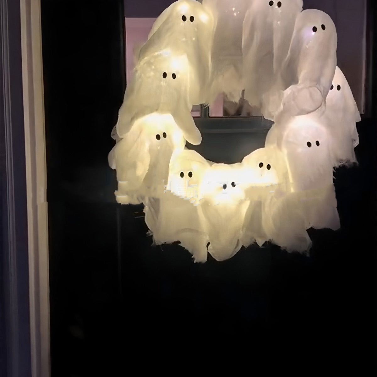 Halloween Light Up Ghost Garland Front Door Decoration Pendant