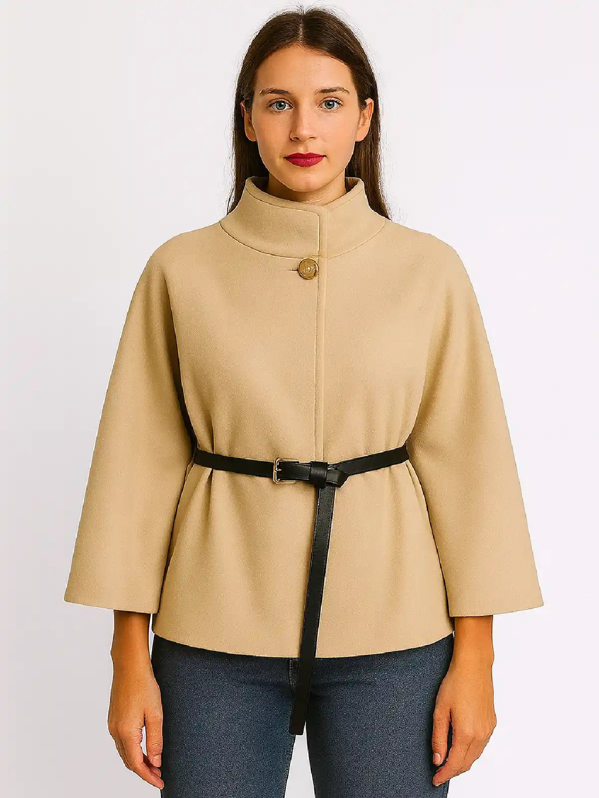 Ladies Italian Belted Cape