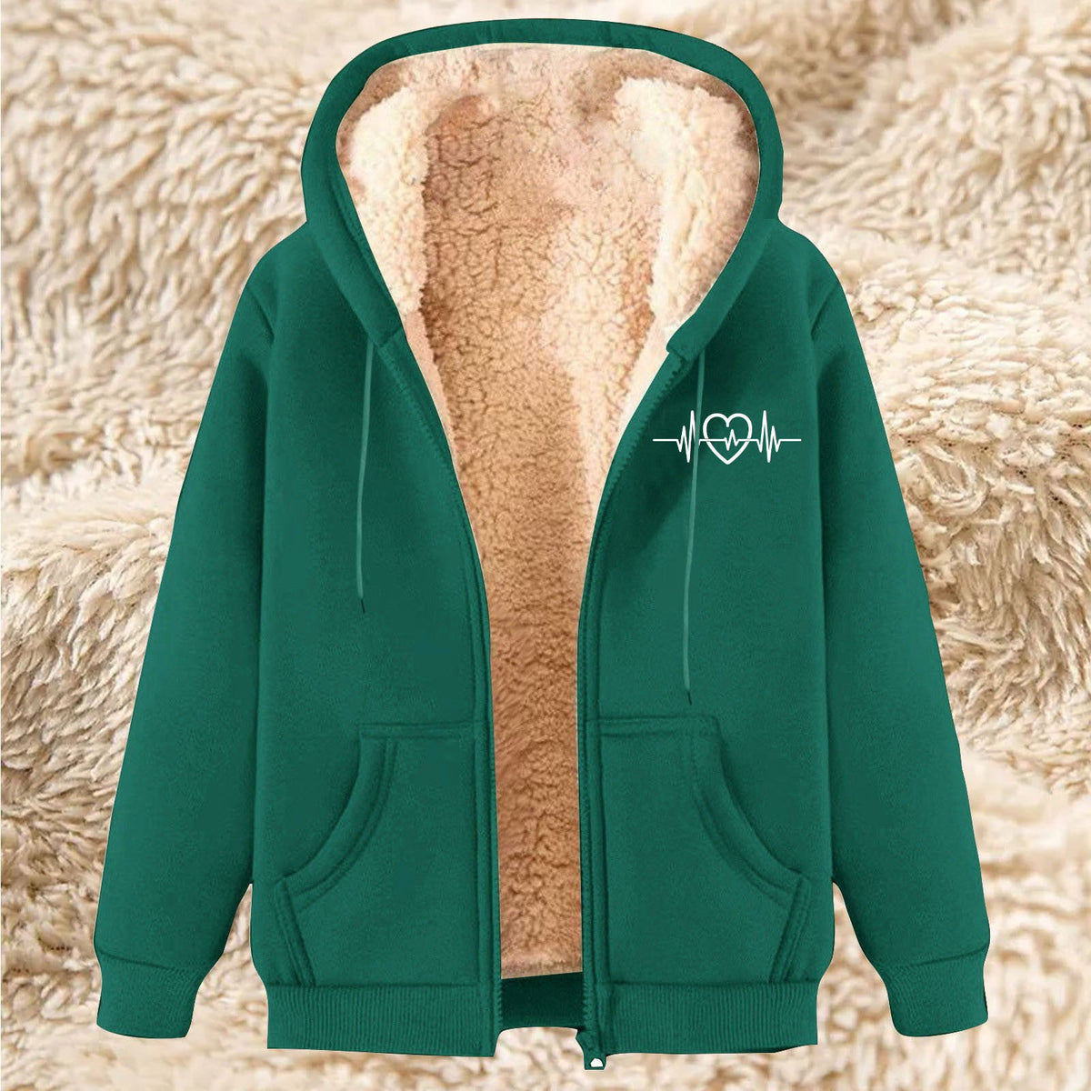 Men's Fleece Hoodie With Fleece Lining, Thick And Warm For Winter, Lamb Fleece For Autumn And Winter
