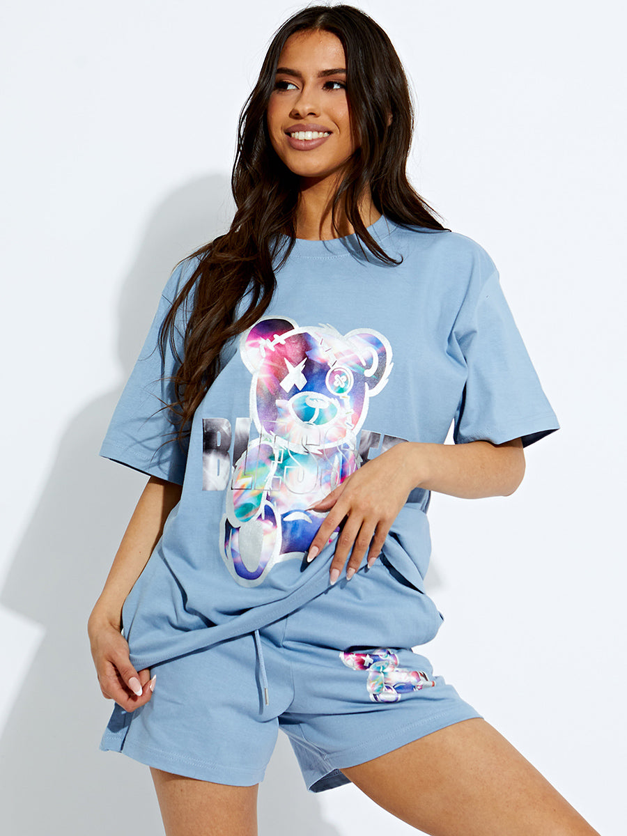 Blessed Teddy Oversized T-Shirt & Shorts Co-ord