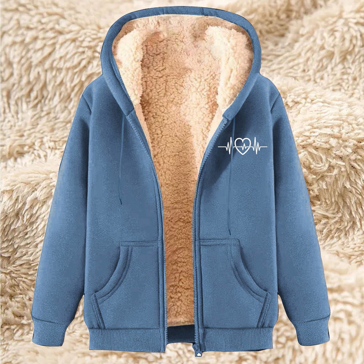 Men's Fleece Hoodie With Fleece Lining, Thick And Warm For Winter, Lamb Fleece For Autumn And Winter