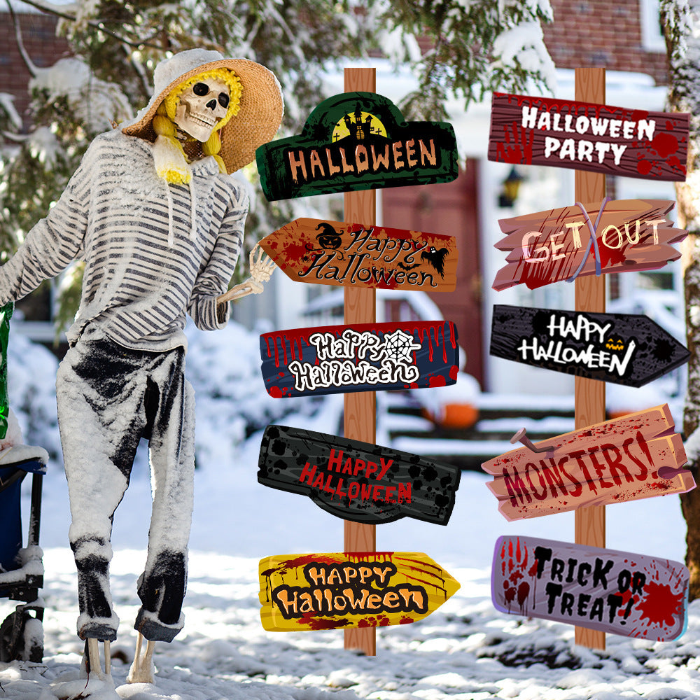 Creative Printing Halloween Decoration Props Paper Signs