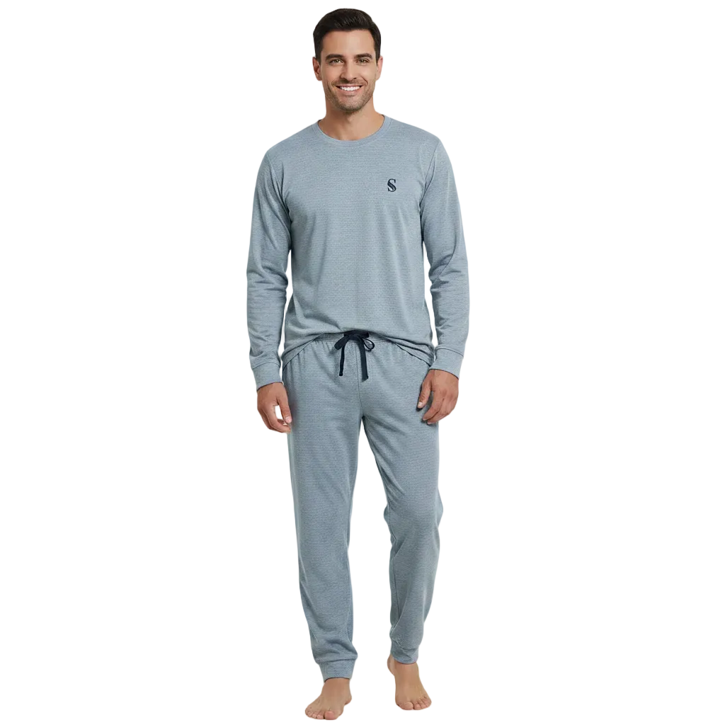 Men's Grey Pyjama Set