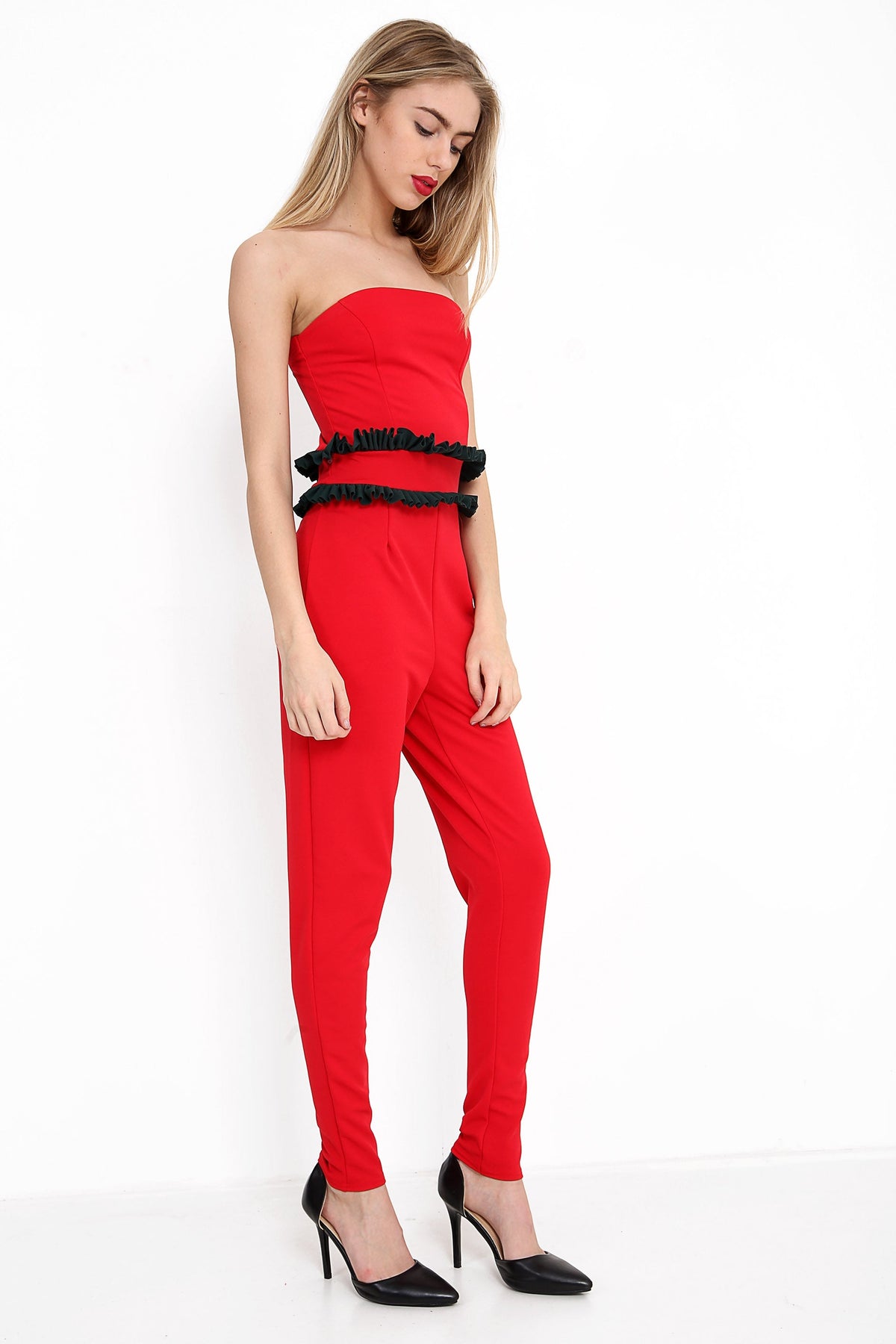 Bandeau Ruffle Jumpsuit