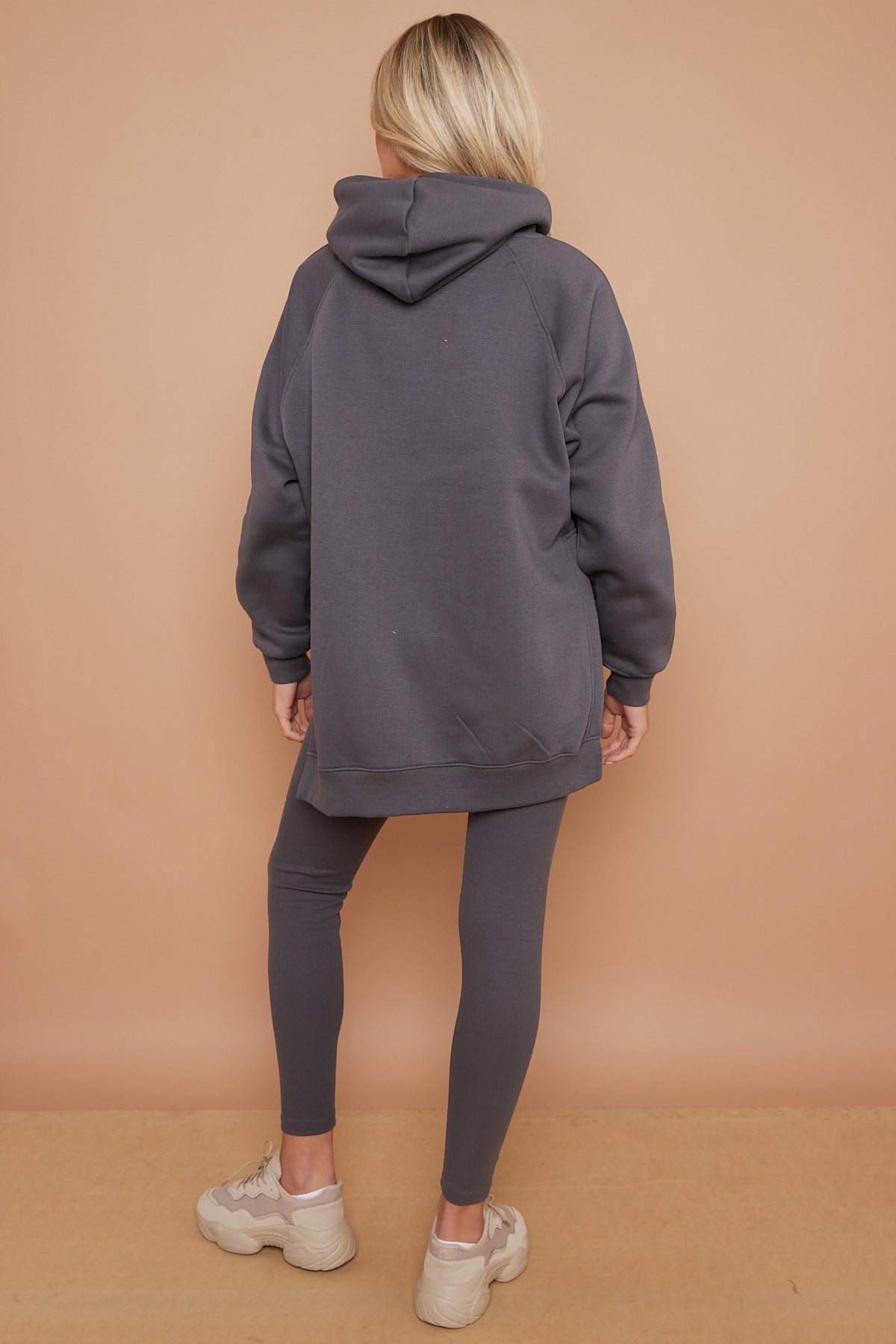 Oversized Split Sides Hoodie & Ribbed Leggings Co-ord
