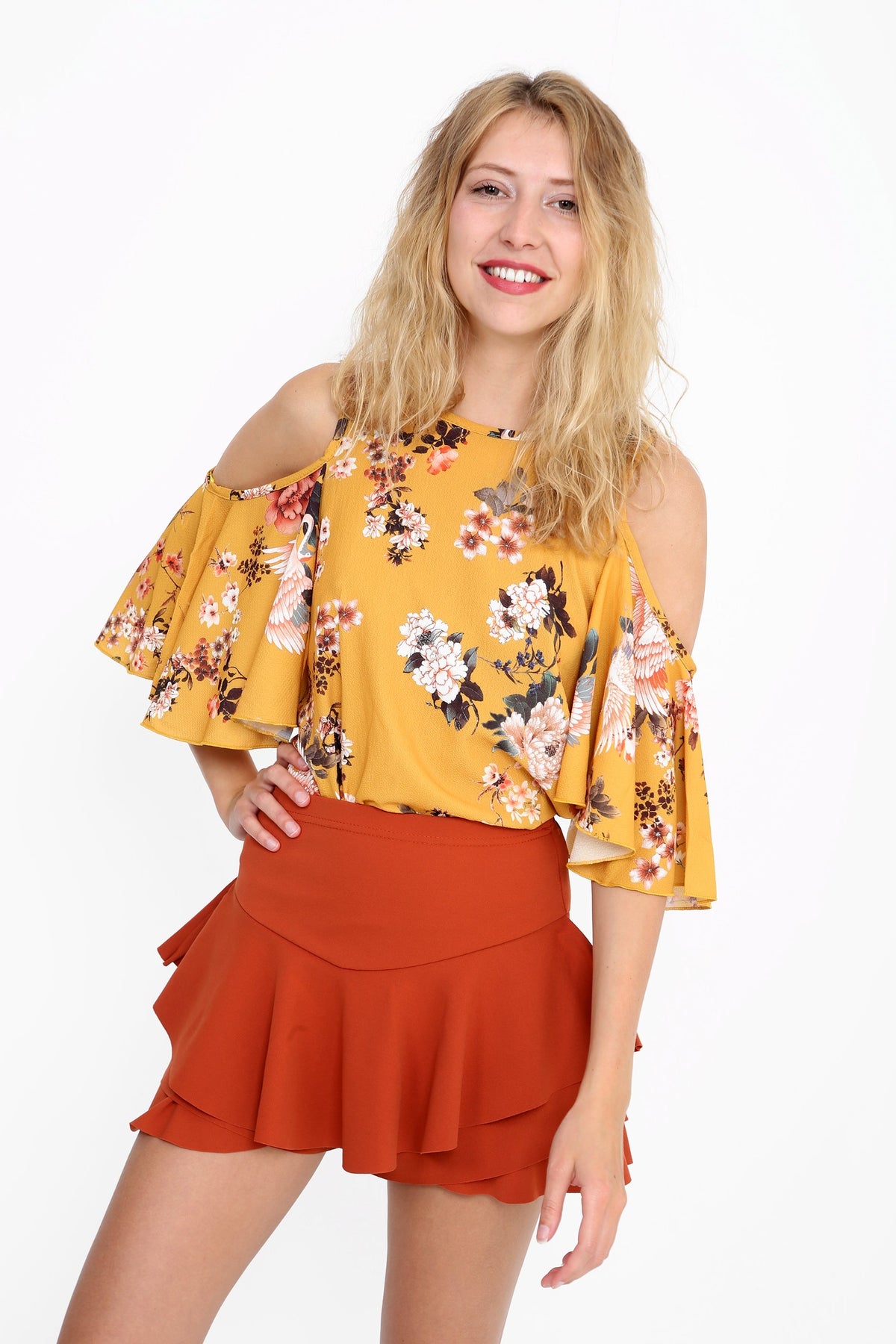 Multi Layered Frill Mini Skorts Shorts