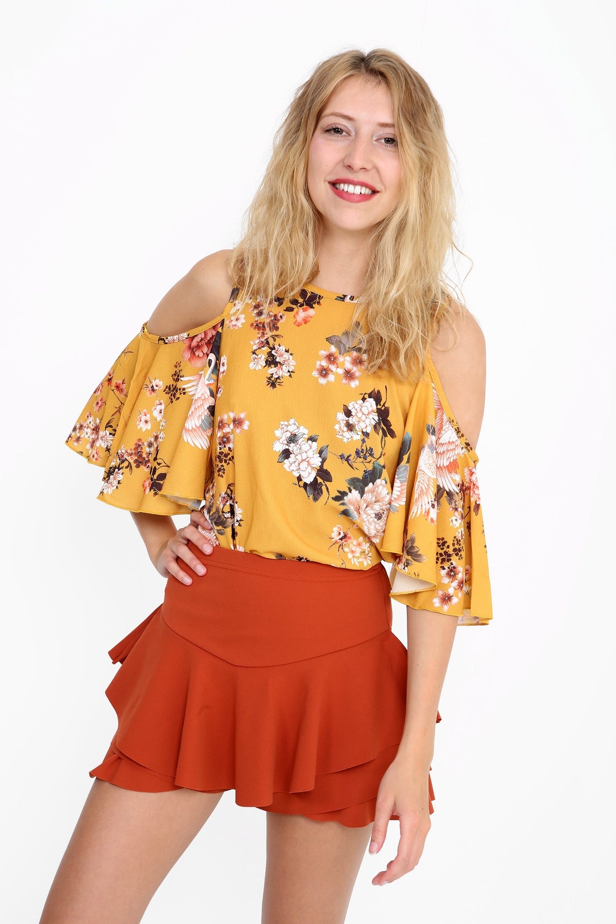 Multi Layered Frill Mini Skorts Shorts