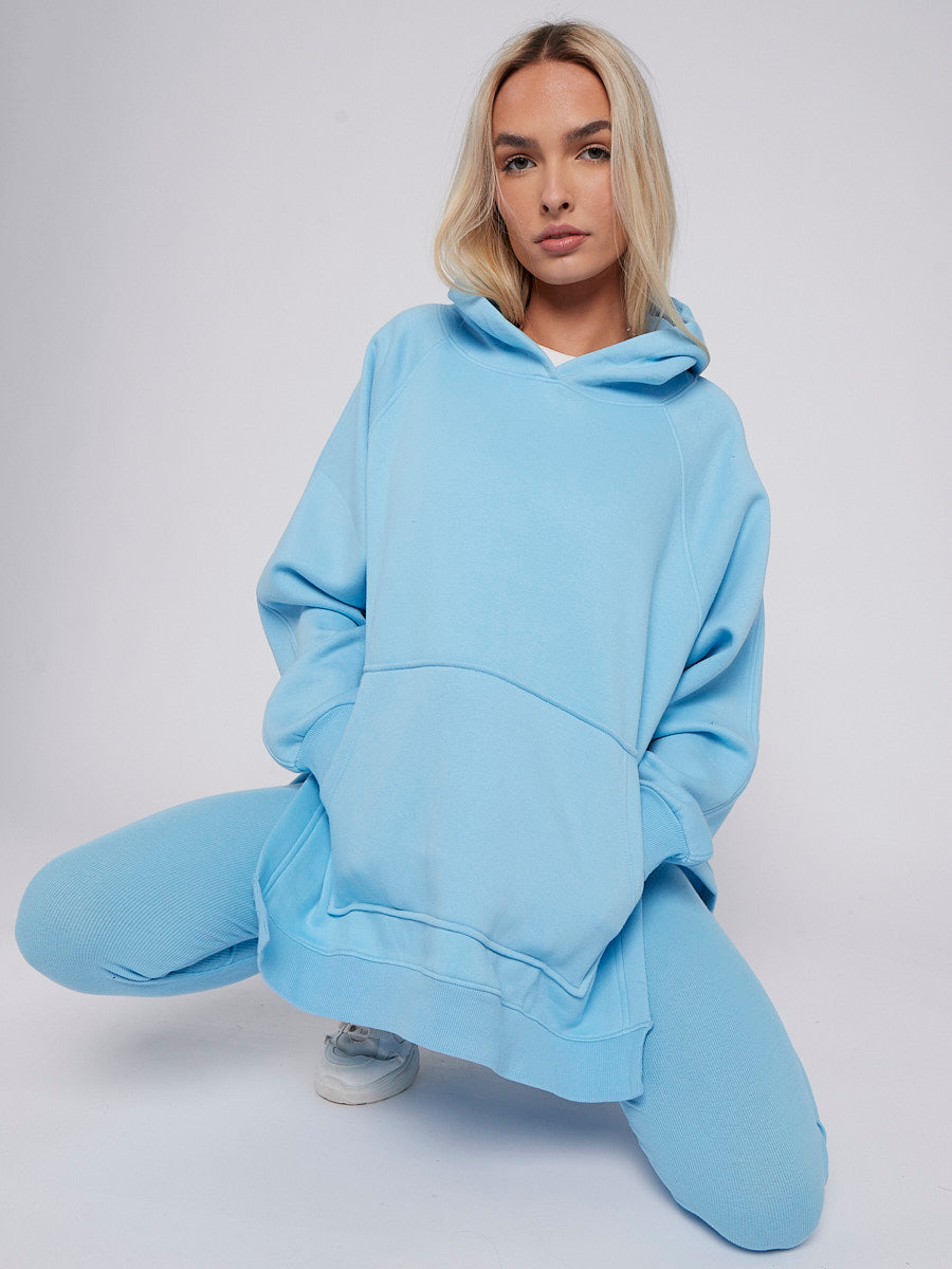Oversized Split Sides Hoodie & Ribbed Leggings Co-ord