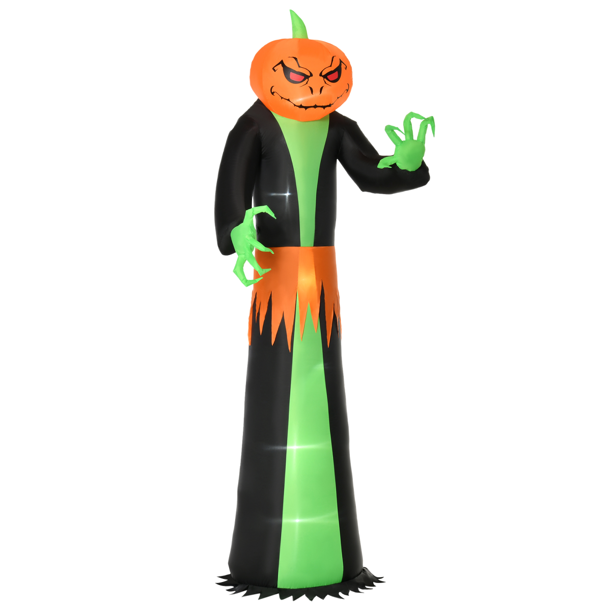 9FT Inflatable Halloween Pumpkin Ghost with Built-in LED Lights (2.7M)