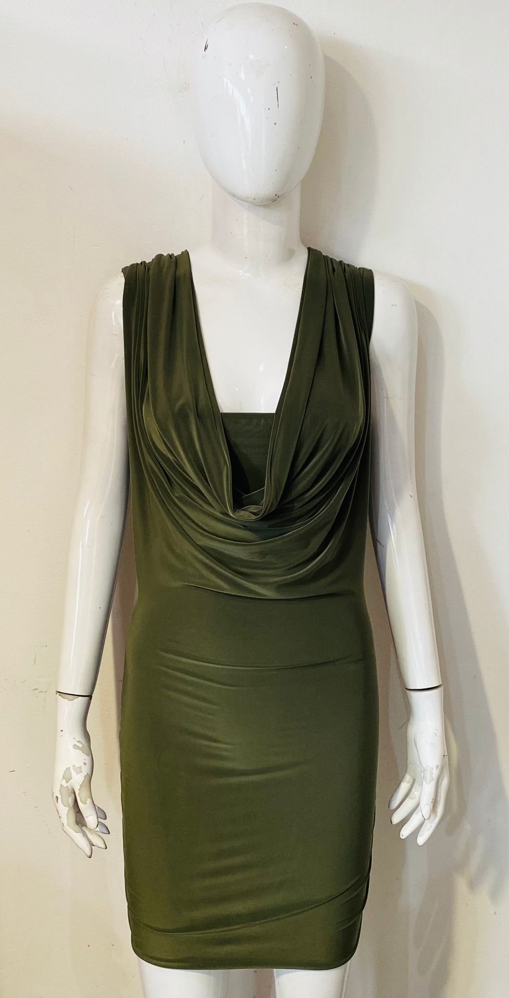 Sleeveless Cowl Neck Dress