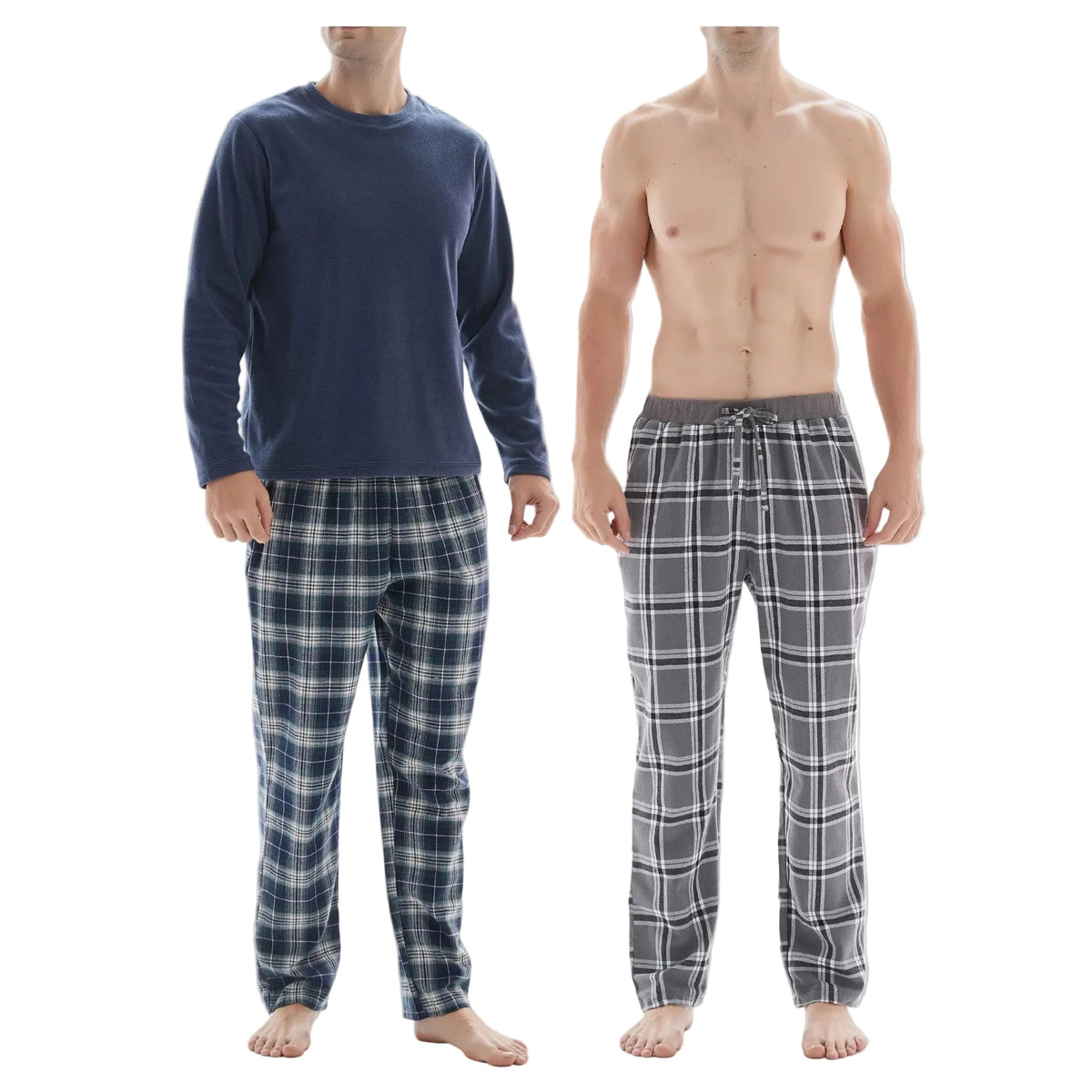 Men's 3-Piece Check Pyjama Set