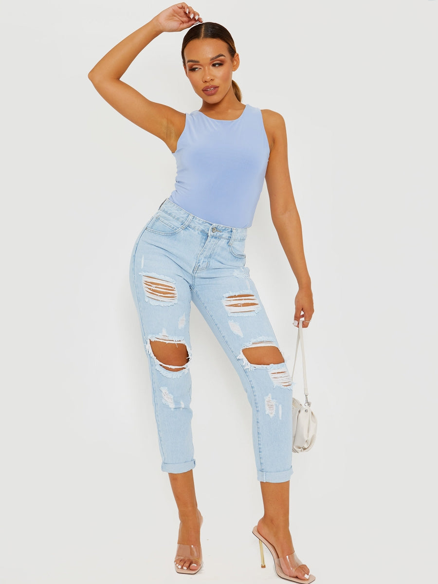 Slinky Racer Back Sleeveless Bodysuit