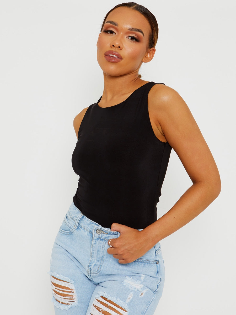 Slinky Racer Back Sleeveless Bodysuit