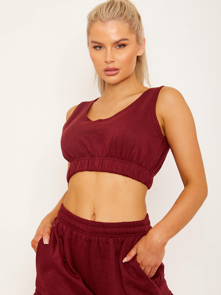 Fleeced Crop Top & Cargo Jogger Co-ord