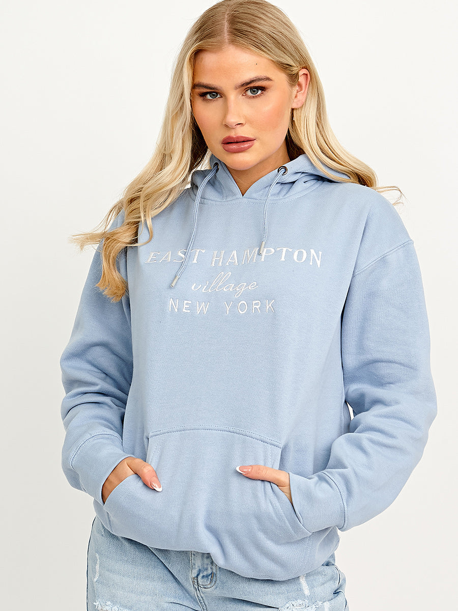 Embroidered East Hampton Hoodie