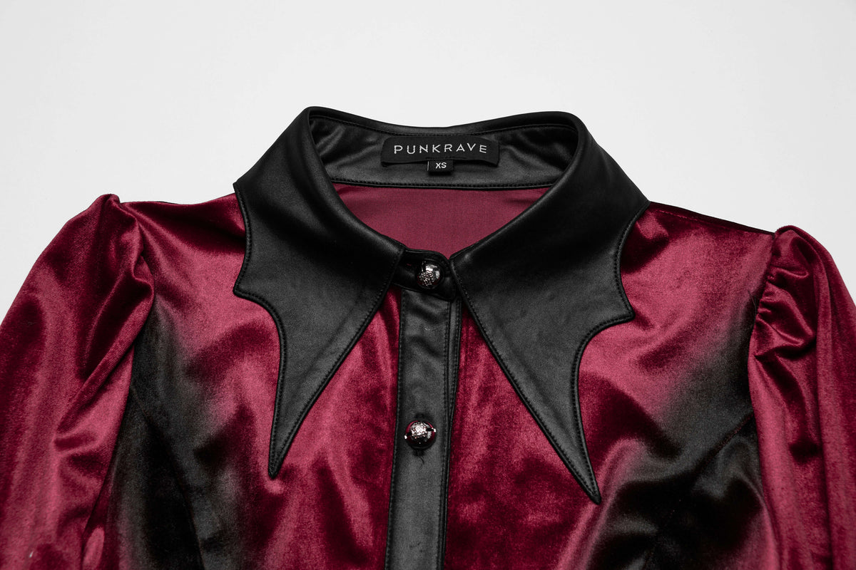 Punk Rave Fawn Gradient Printed Shirt in Red