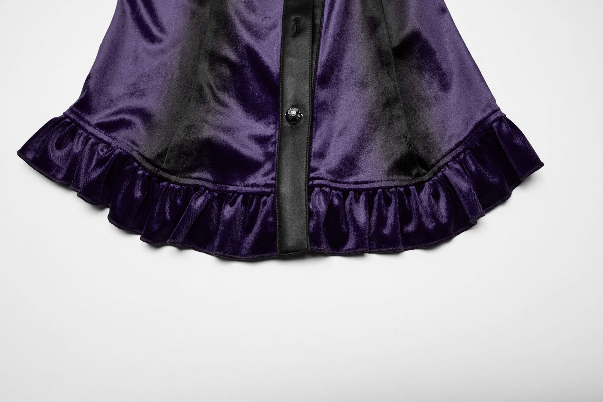 Punk Rave Fawn Gradient Printed Shirt in Violet