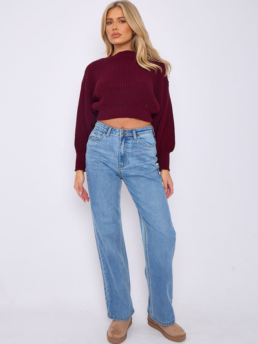 Straight Leg Denim Jeans