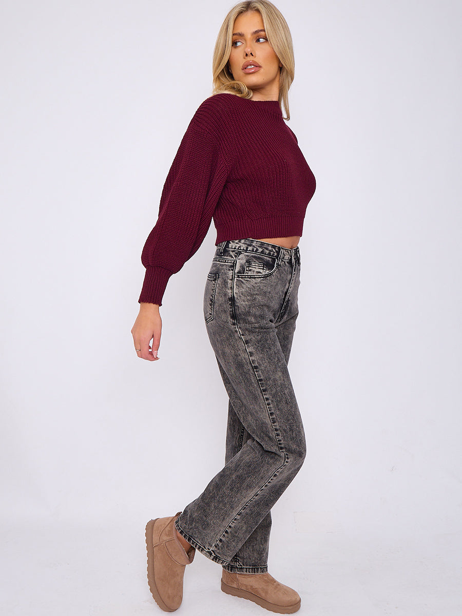 Straight Leg Denim Jeans