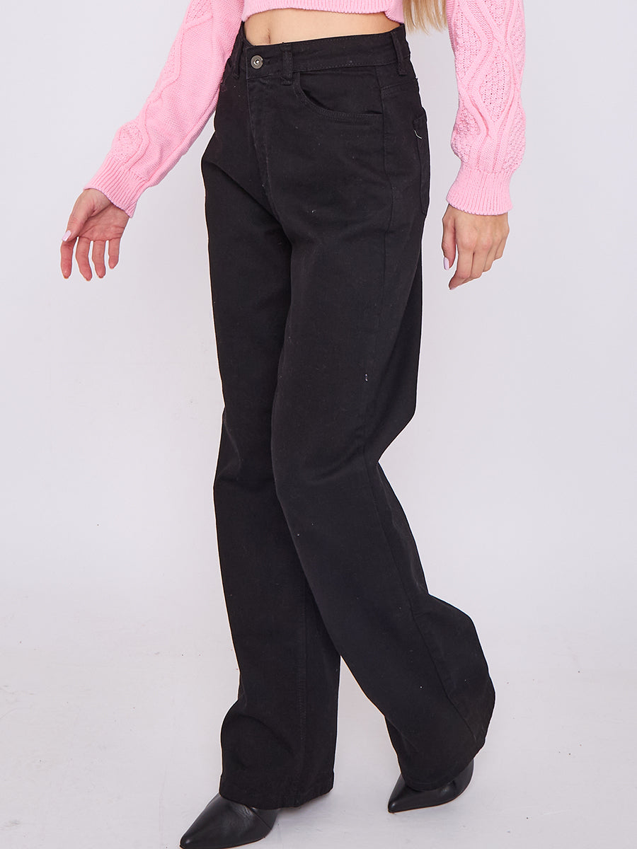 Straight Leg Denim Jeans