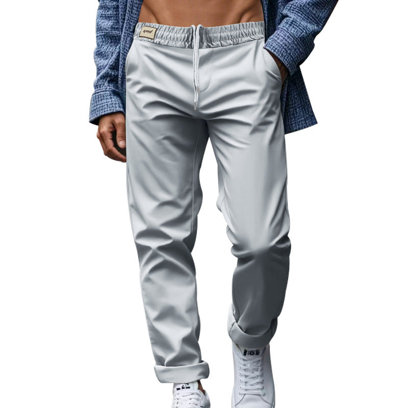 Men's Trousers With Pockets Casual Loose Comfortable Quick-drying Waist-tied Pants