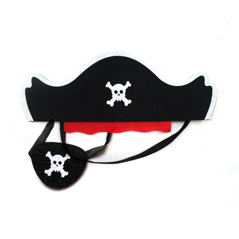 New Halloween Pirate Eye Mask Caribbean Pirate Hat Dress Up