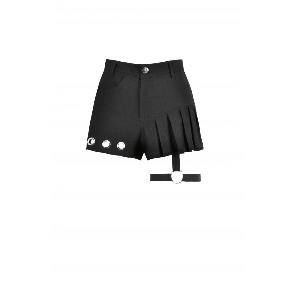 Dark in Love Gwen Pleated Garter Shorts