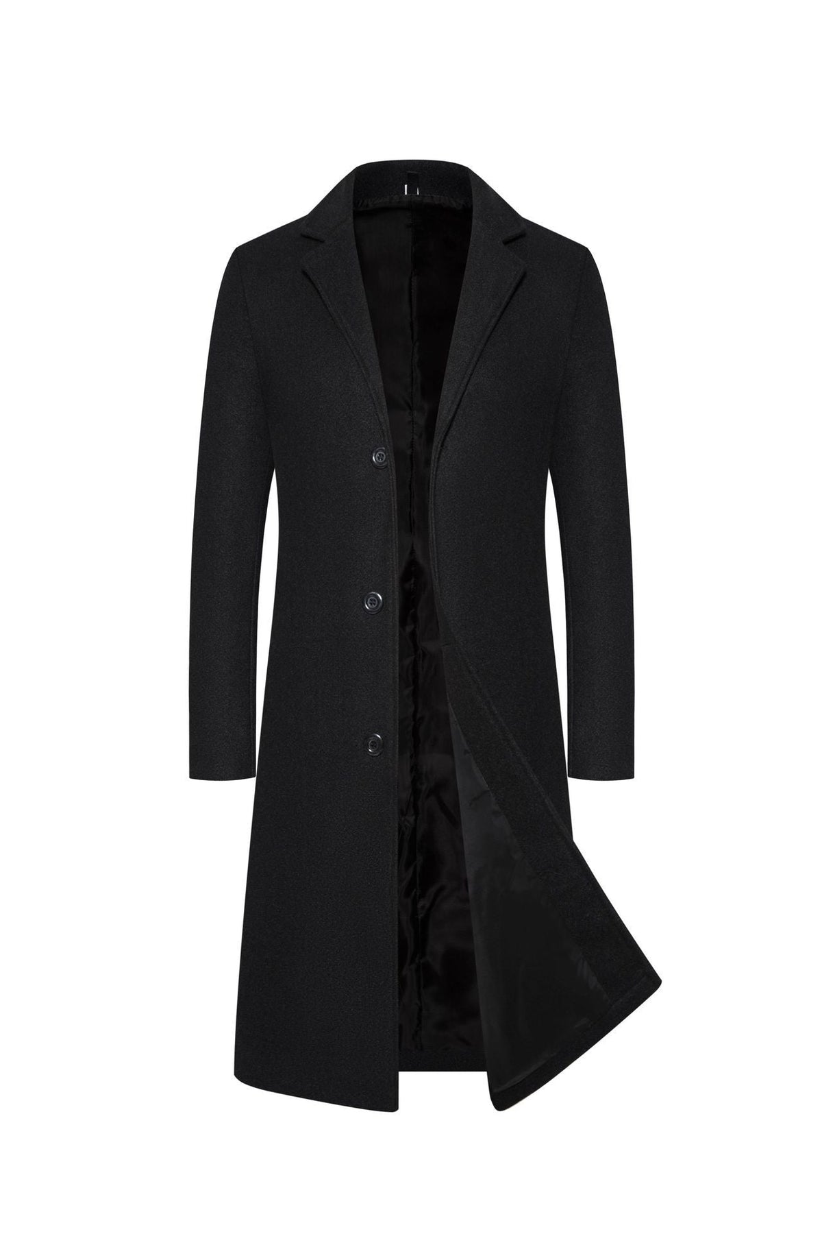 Men's Wool Mid-length Thickened Trench Coat