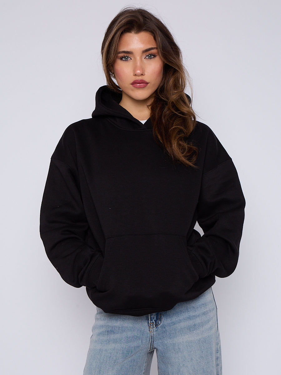 Oversized Plain Fleeced Hoodie