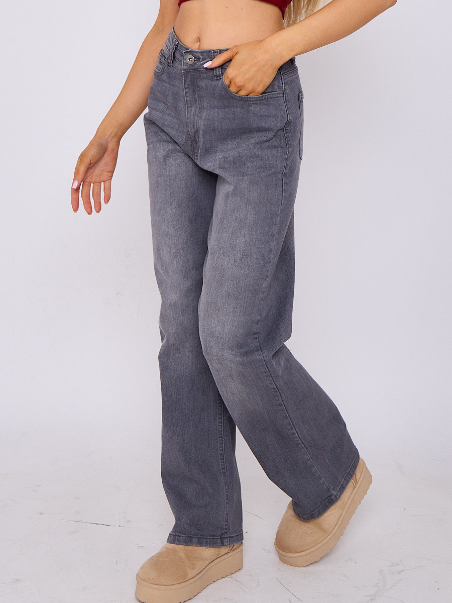 Straight Leg Denim Jeans