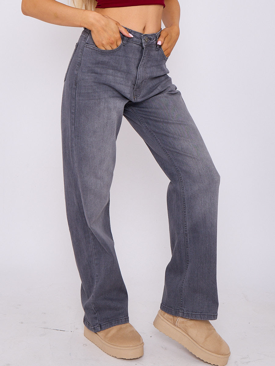 Straight Leg Denim Jeans