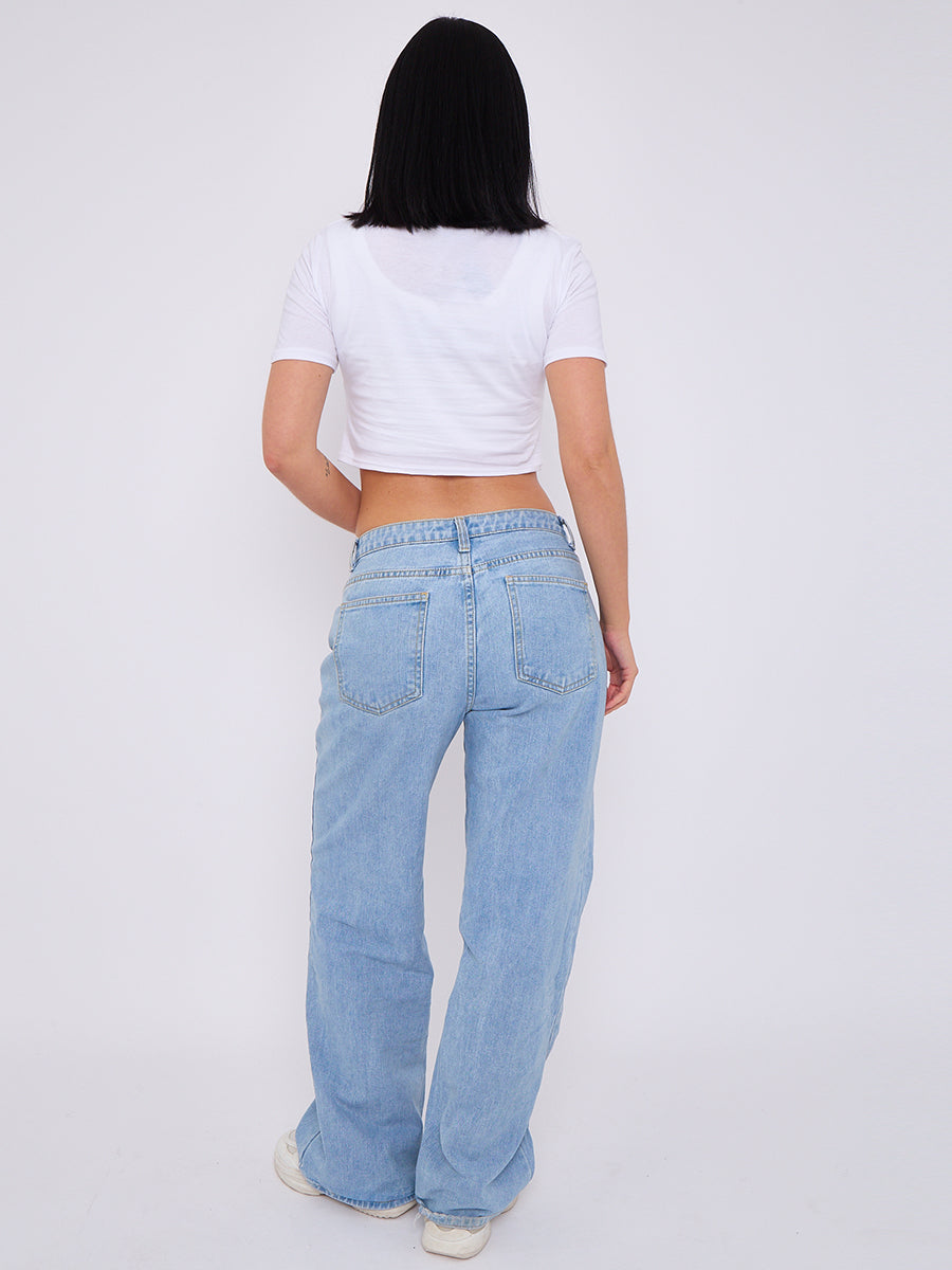 Bow Hearts Graphic Printed Crop Top