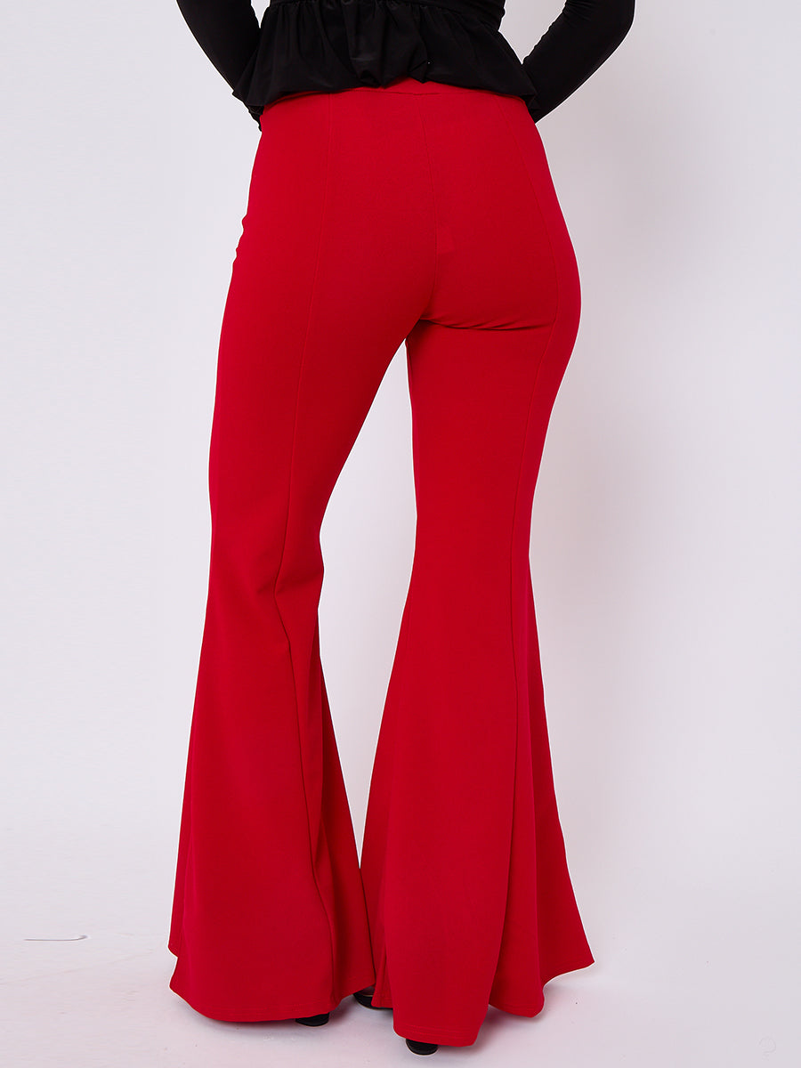 High Waist Flared Trousers