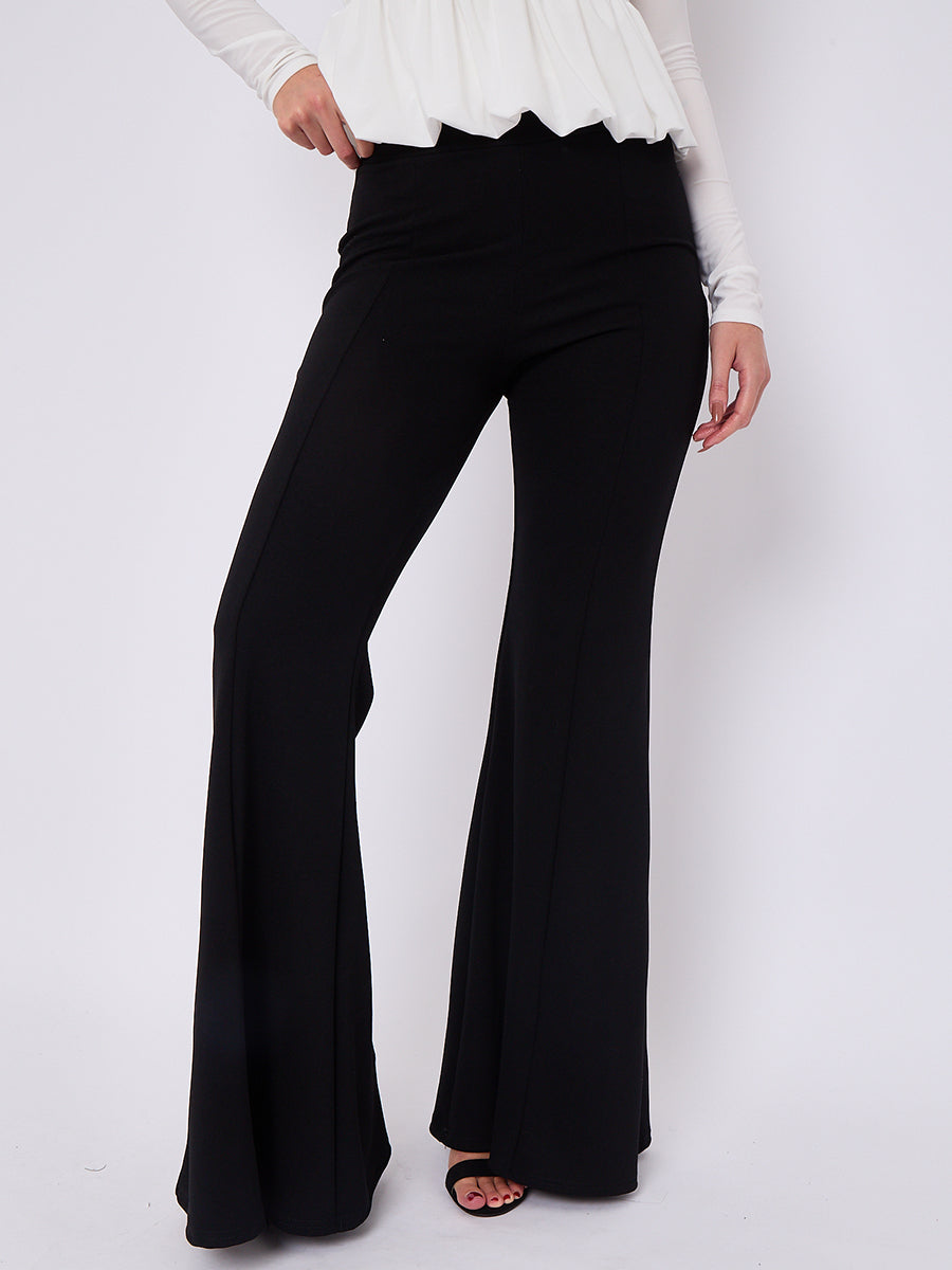 High Waist Flared Trousers