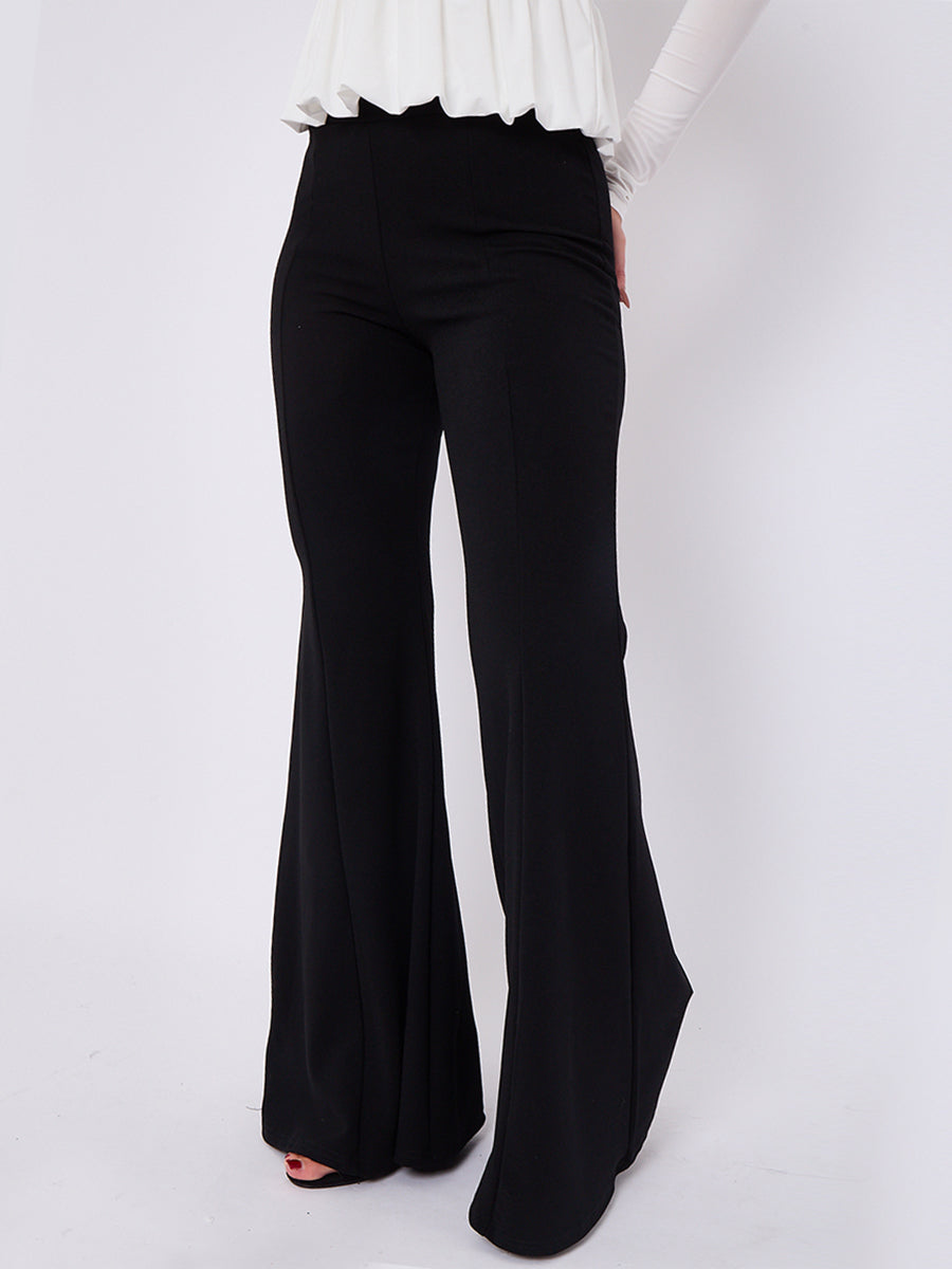 High Waist Flared Trousers