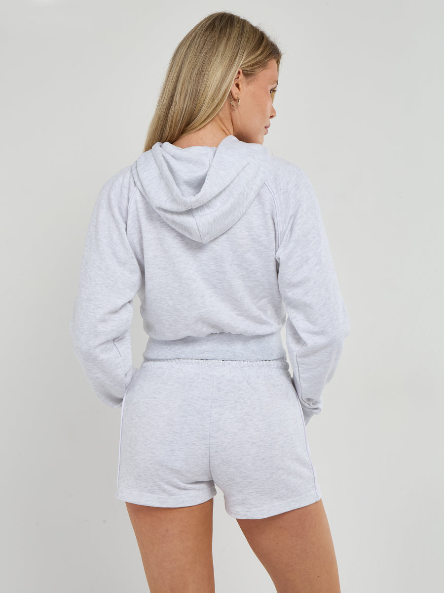 Piping Detail Hoodie & Shorts Co-ord