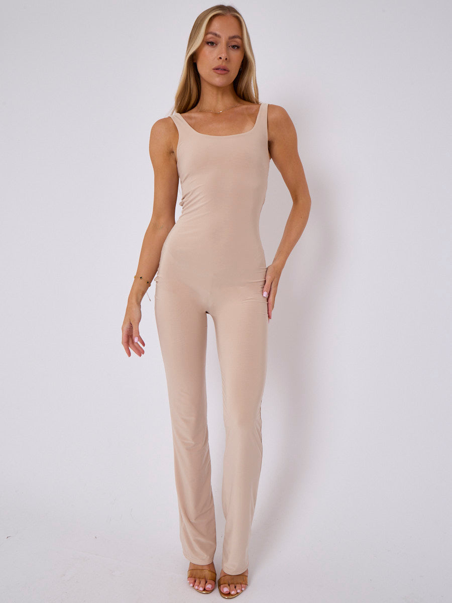 Open Back Slinky Jumpsuit