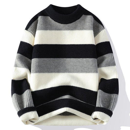 Mens New Autumn Winter Half Neck Sweater