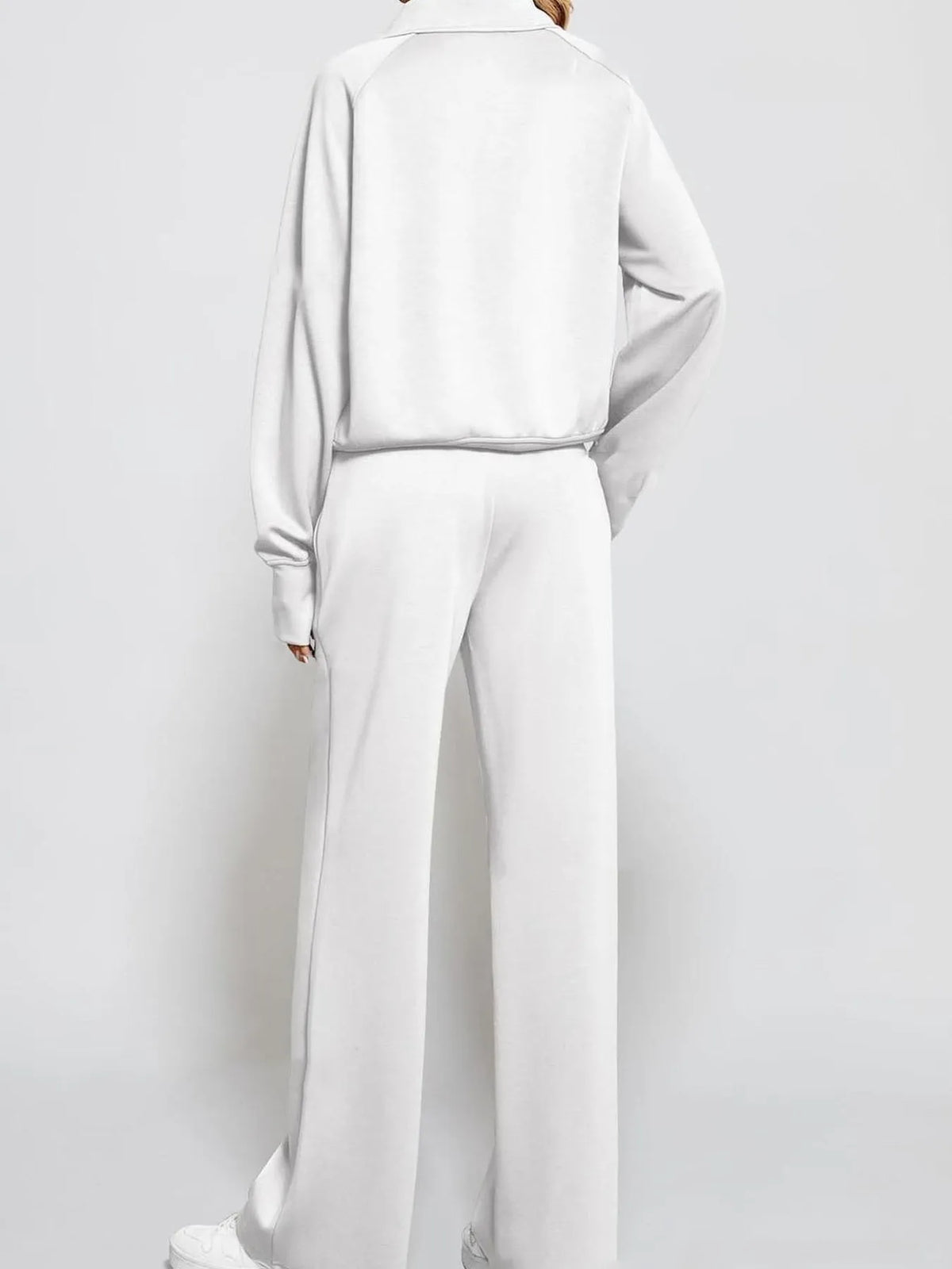 Half Zip Long Sleeve Top and Pants Set